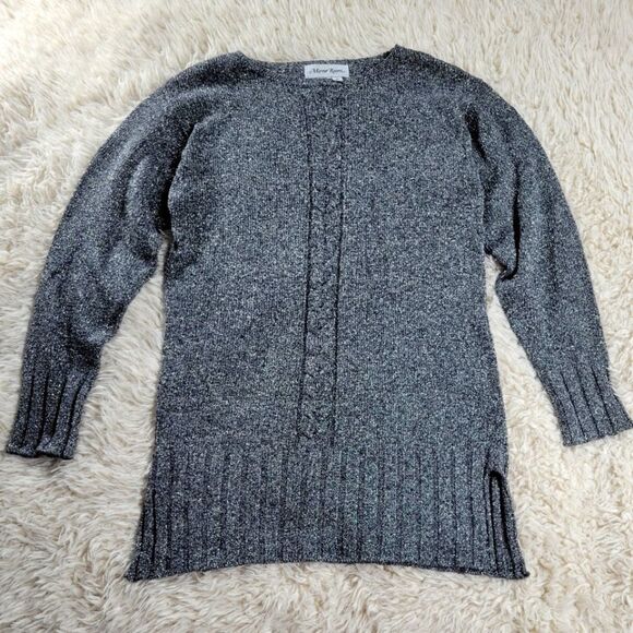 Mirror Room Gray Metallic Sweater Long S - Picture 5 of 6